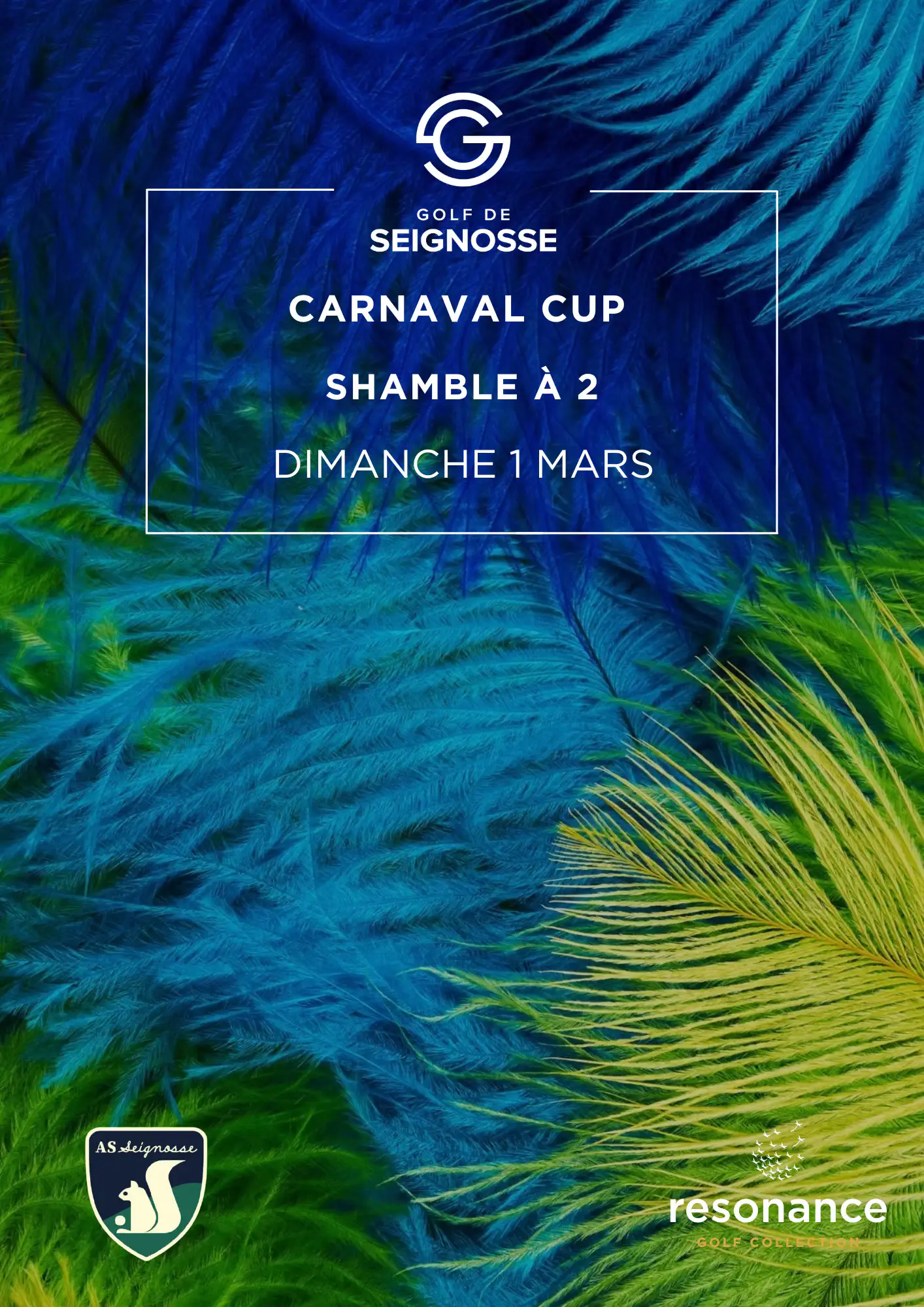 Affiche de la carnaval cup du golf de Seignosse